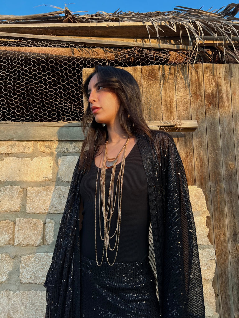 Black Glowy Cardigan - Mii