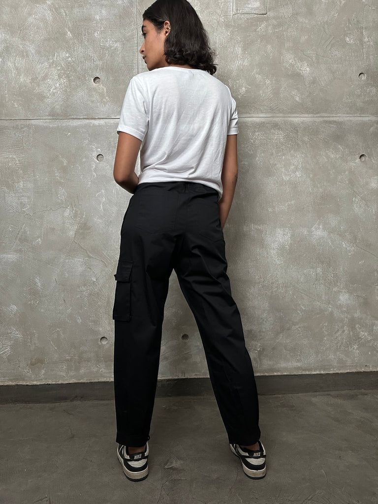 Black Pleated Balloon Pants - Mii