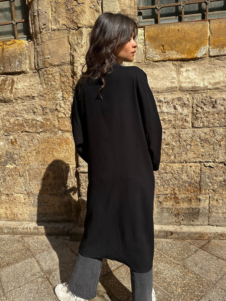 Black Reverse Sleeve Cardi - Mii