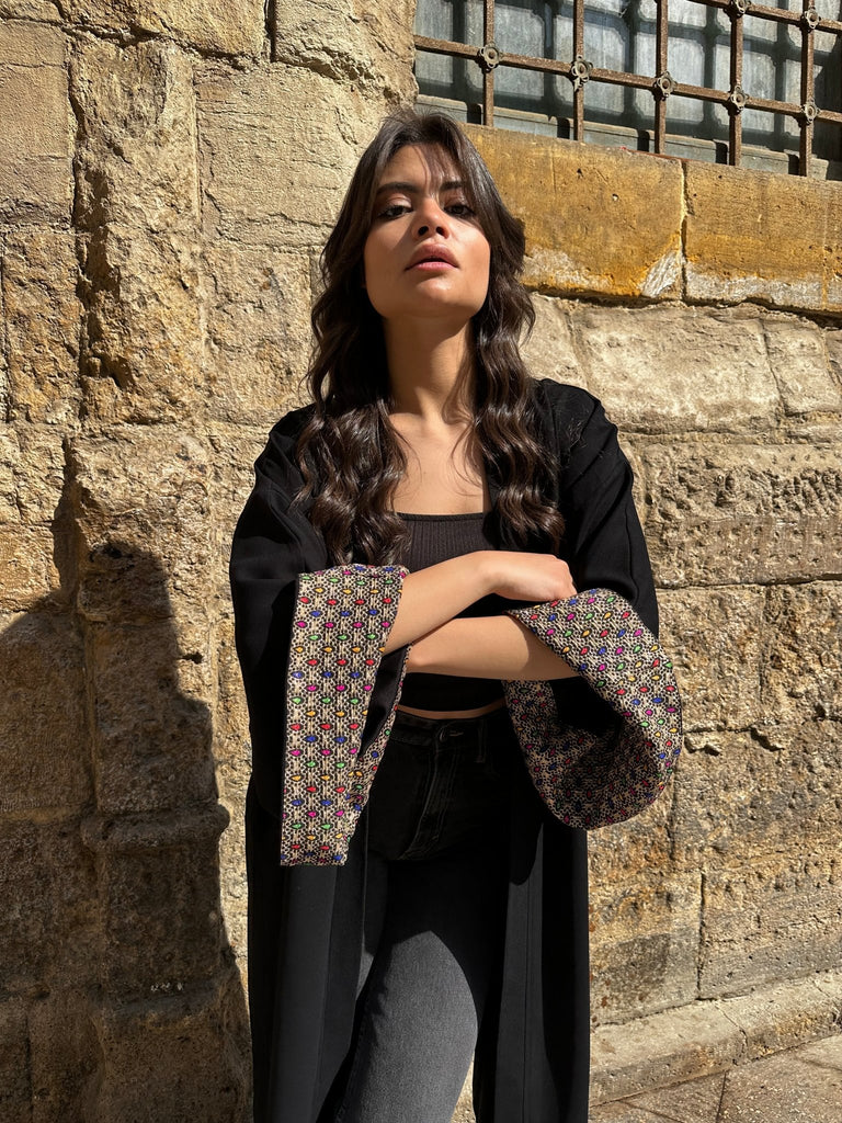 Black Reverse Sleeve Cardi - Mii