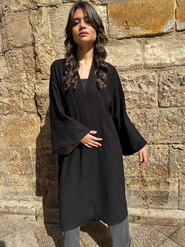 Black Reverse Sleeve Cardi - Mii