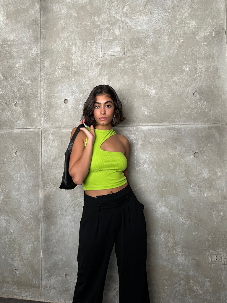 Green Cut Out Top - Mii