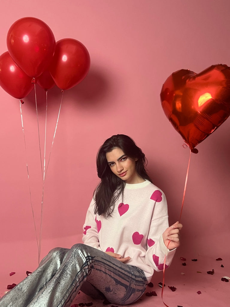 RosexPink Hearts Pullover - Mii