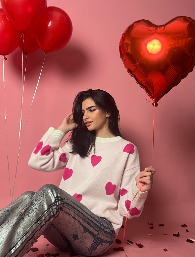 RosexPink Hearts Pullover - Mii