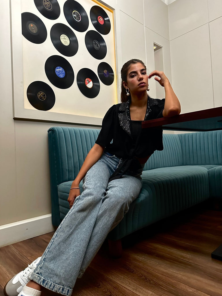 Tie On Sequin Jacket - Mii