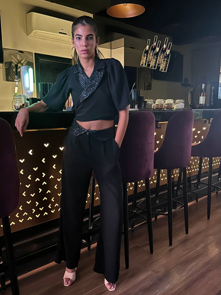 Tie On Sequin Jacket - Mii